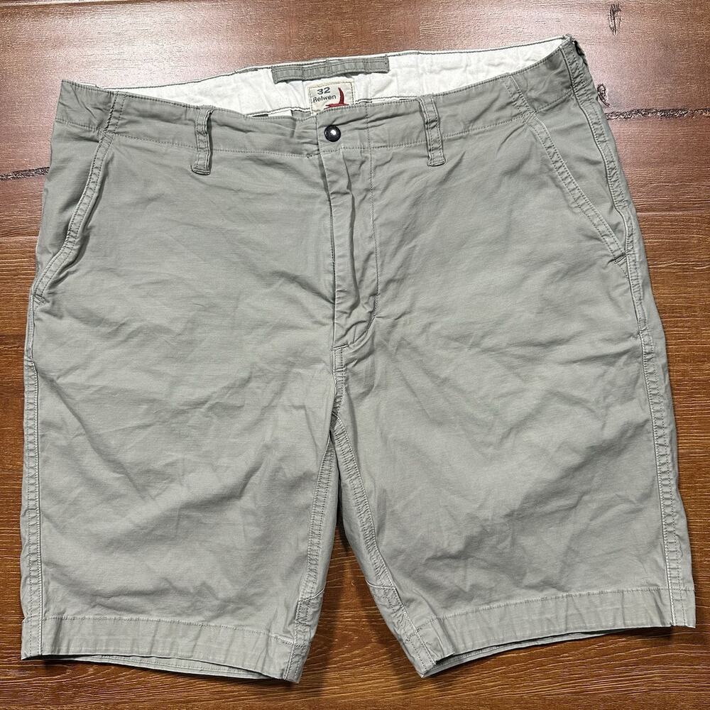 Relwen Shorts Mens 32 8.5" Gray Chino Nature Outdoor Hiking Camping Utility City